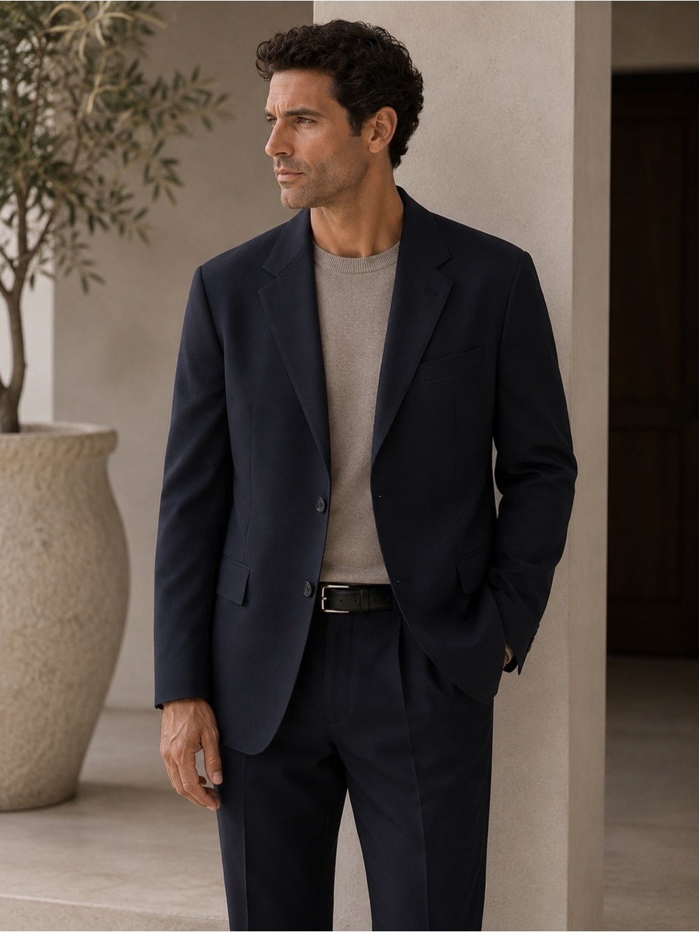 Burberry Dark Navy Single-Breasted Sport Coat